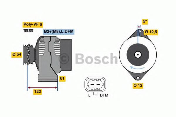 Генератор 0986080370 Bosch