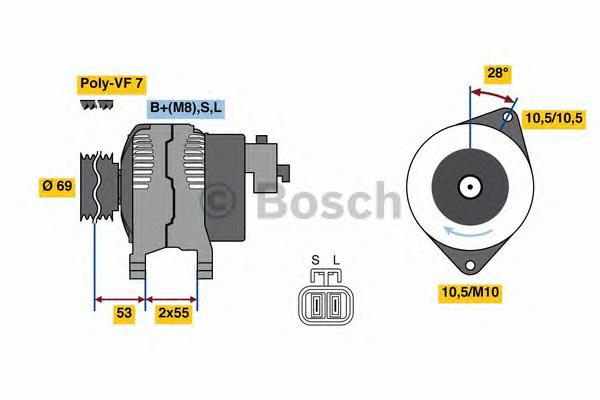 Купити 0986080640 Bosch Генератор