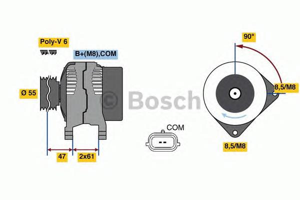 Генератор 0986080800 Bosch