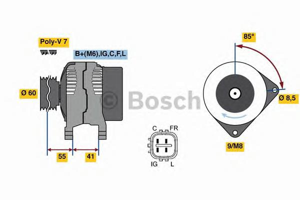 0986080730 Bosch Авто генератор