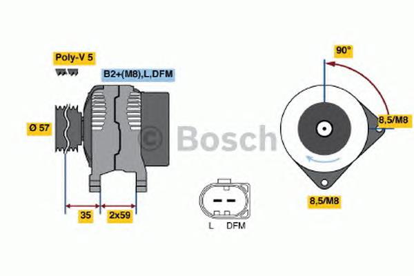 Генератор 0986049101 Bosch