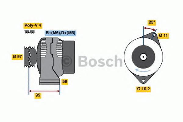 Генератор автомобільний Bosch 0986049111
