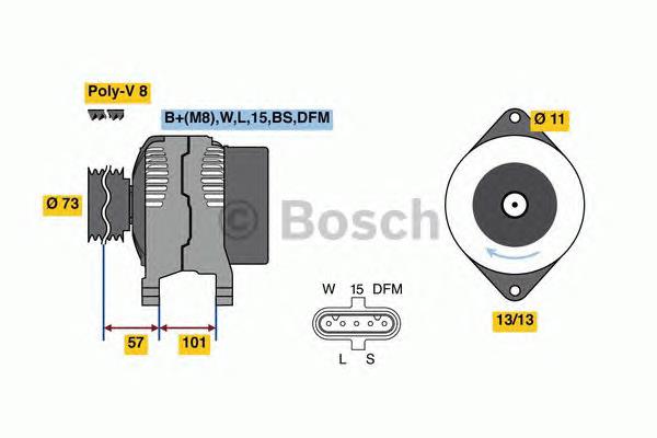 Генератор 0986049350 Bosch
