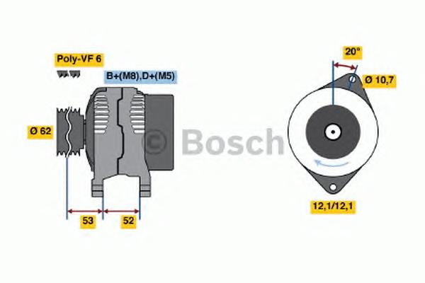 Генератор автомобільний Bosch 0986049231