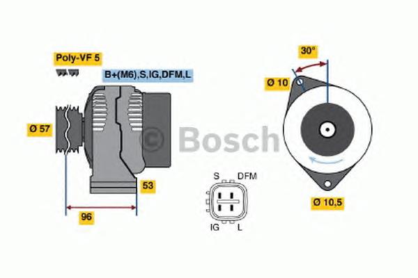 Генератор 0986049221 Bosch