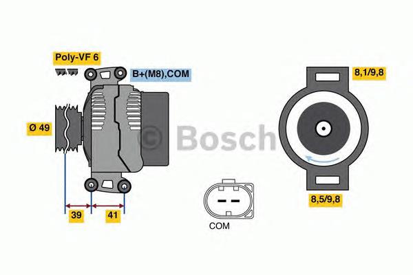 0986048820 Bosch Авто генератор