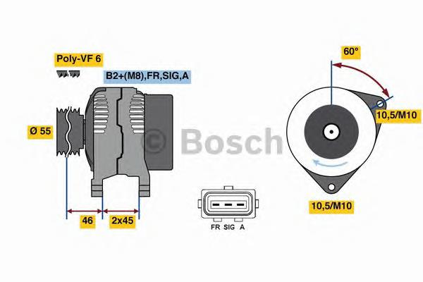 Купити 0986049071 Bosch Генератор