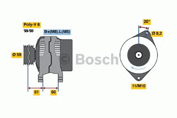 Генератор 0986049061 Bosch
