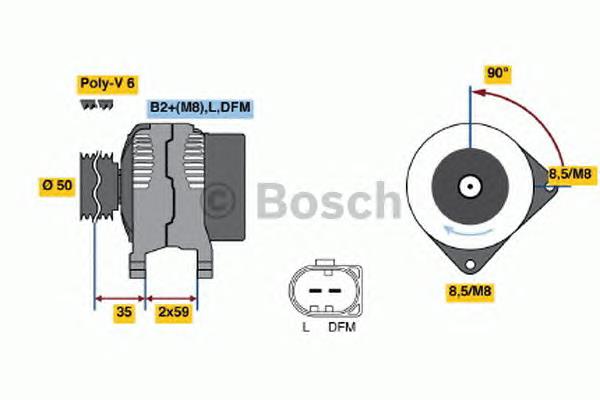Генератор 0986048891 Bosch