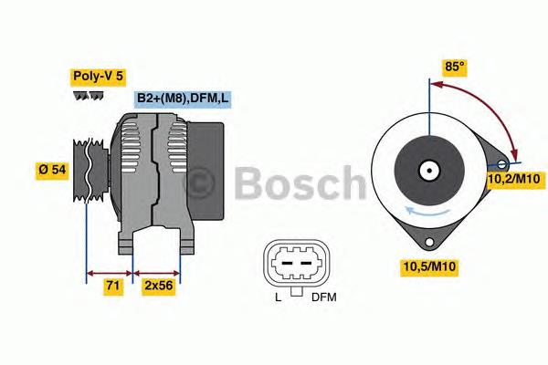 Генератор автомобільний Bosch 0986049990