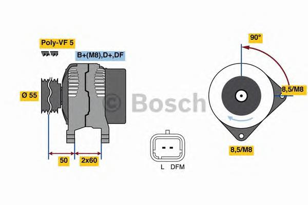 0986080140 Bosch генератор