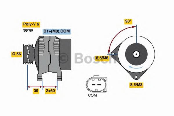 0986080090 Bosch Авто генератор