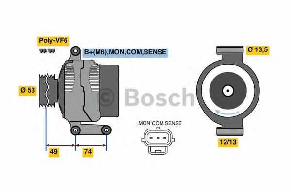 Купити 0986049520 Bosch Генератор