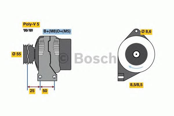 Генератор Bosch 0986049540 ціна, від 92.52 USD