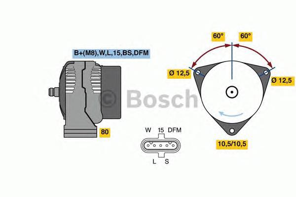 0986049820 Bosch Авто генератор