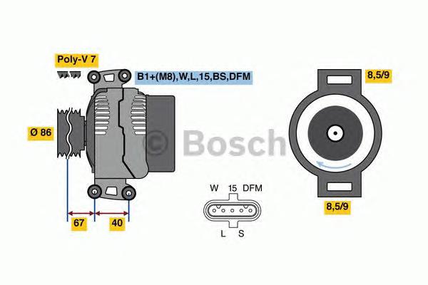 Генератор автомобільний Bosch 0986049780