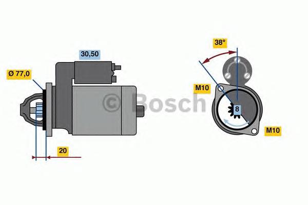 Стартер 0986022780 Bosch