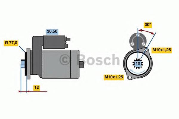 0986022700 Bosch Стартер двигуна
