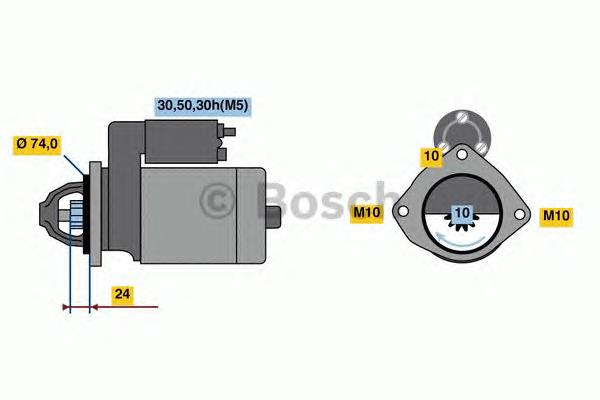 Стартер автомобільний Bosch 0986022930
