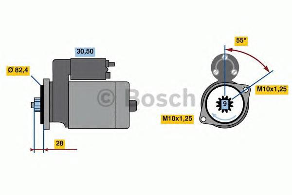 Купити 0986022820 Bosch Стартер