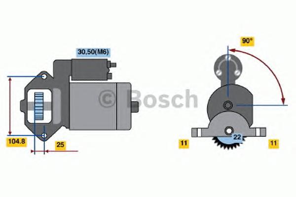 Стартер Bosch 0986022561 ціна, від 103.70 USD