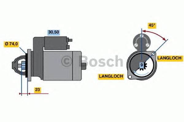 Стартер 0986022480 Bosch