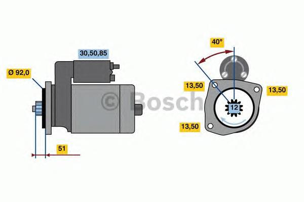 0986022640 Bosch Стартер двигуна
