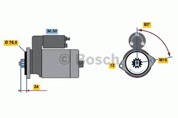 Стартер Bosch 0986022621 ціна, від 56.37 USD