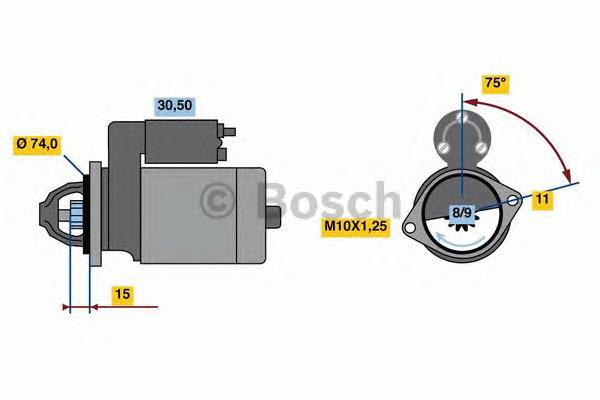 Стартер 0986023550 Bosch