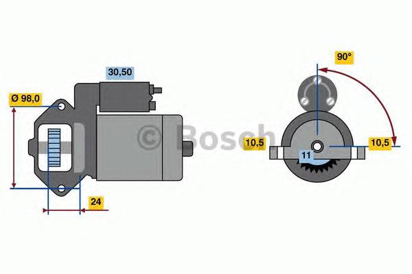 Стартер 0986023610 Bosch