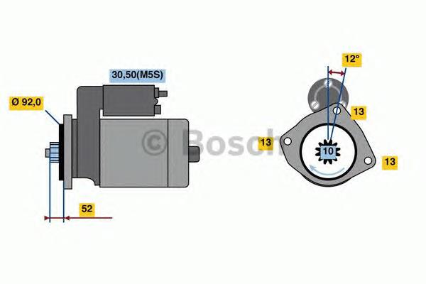 0986023430 Bosch Стартер двигуна
