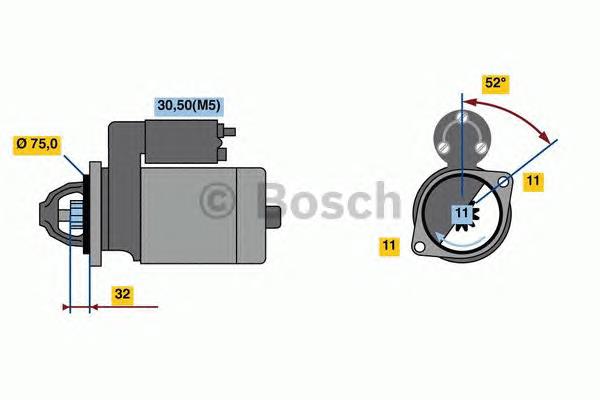 0986023250 Bosch Стартер двигуна