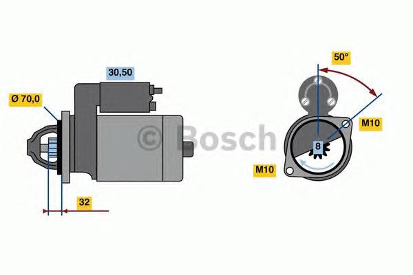 Стартер автомобільний Bosch 0986023230