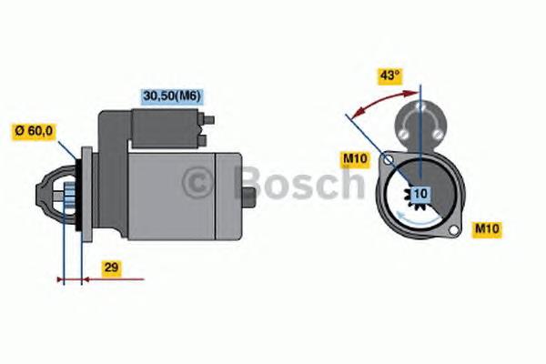 Стартер Bosch 0986021280 ціна, від 59.26 USD