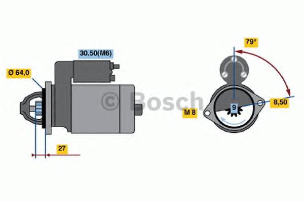 Стартер 0986021240 Bosch