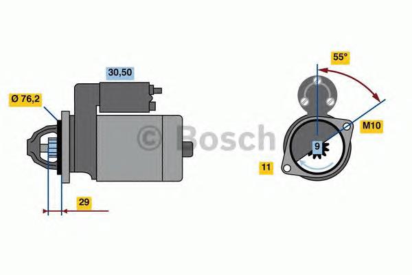 Стартер автомобільний Bosch 0986022010
