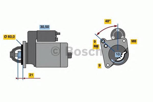 Стартер Bosch 0986021970 ціна, від 28.12 USD