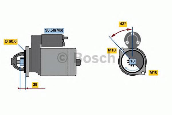 Стартер автомобільний Bosch 0986021800