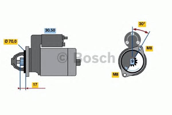 Стартер Bosch 0986022151 ціна, від 113.40 USD