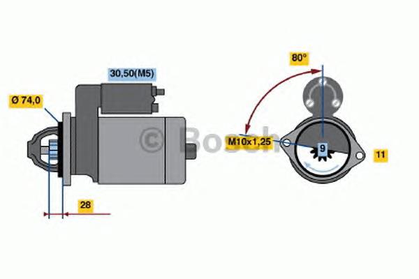 Стартер 0986021550 Bosch