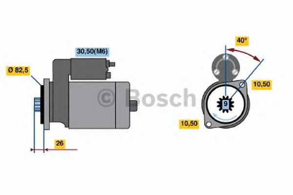 Стартер автомобільний Bosch 0986019820