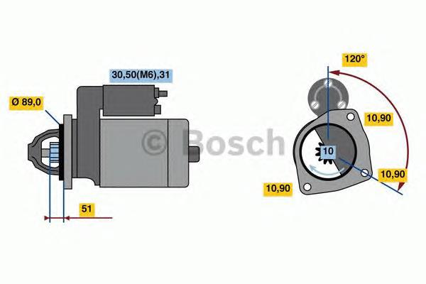 0986020170 Bosch Стартер (4,0 кВт, 24 B)