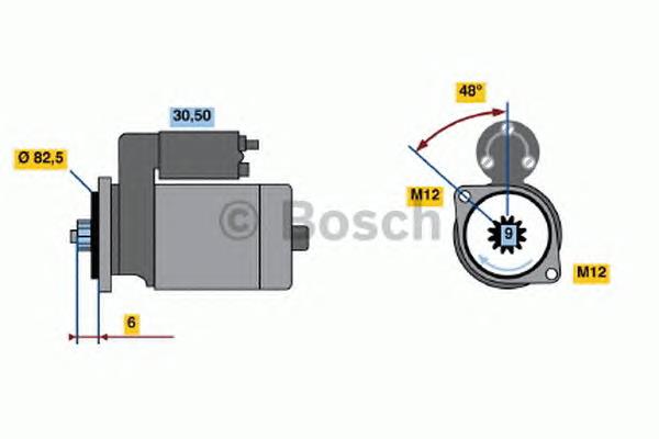 Стартер автомобільний Bosch 0986020370