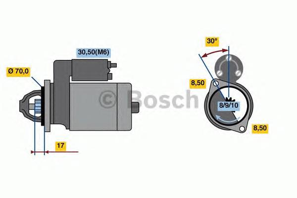 Стартер 0986018570 Bosch