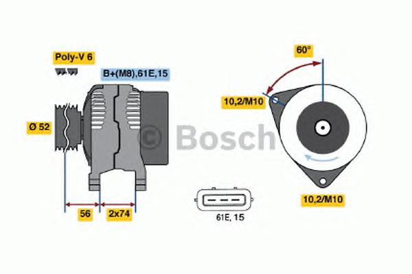 0123315022 Bosch генератор