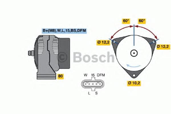 Генератор Bosch 0986046560 ціна, від 172.06 USD