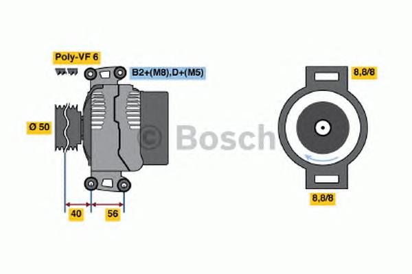 Генератор Bosch 0986043660 ціна, від 177.84 USD