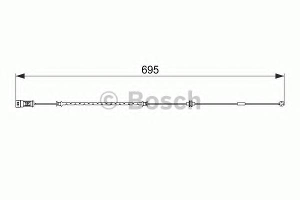 1987474585 Bosch датчик зносу гальмівних колодок, передній лівий