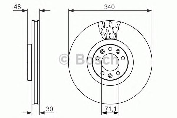 0986479092 Bosch Гальмо дискове переднє