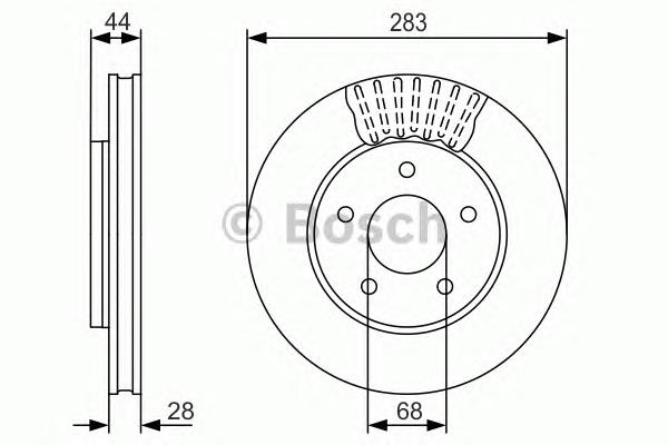 Диск переднього гальма Bosch 0986479091 ціна, від 38.00 USD